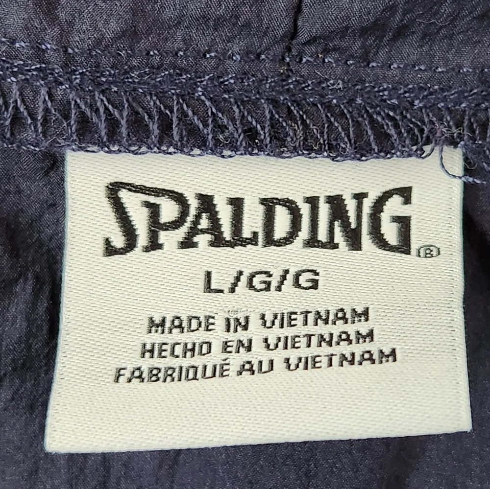 Spalding Women's Retro Popover Hoodie Sportswear Athleisure Navy Blue Size Large